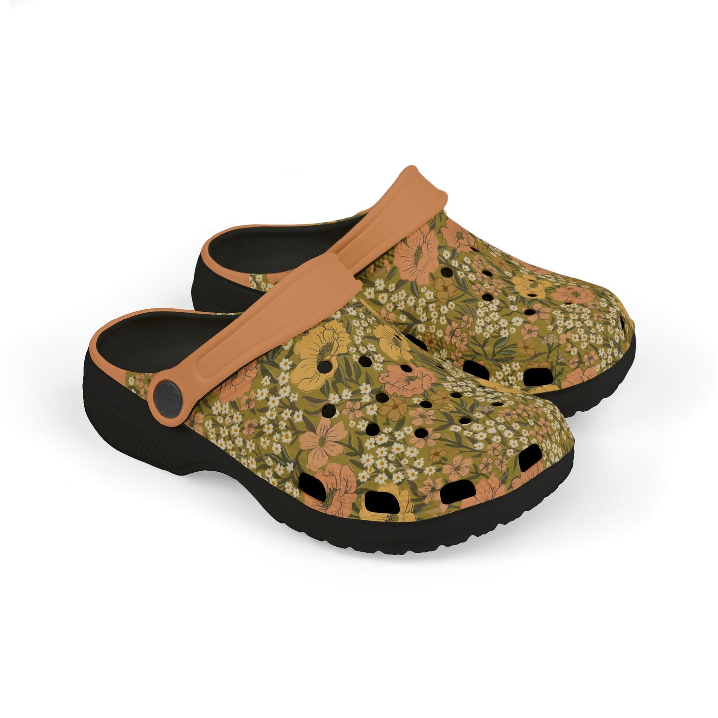 Wildflower Meadow Kid's EVA Foam Clogs, chartreuse