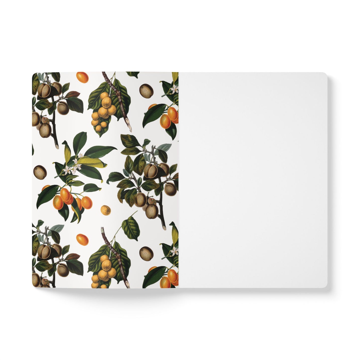 Vintage Orchard Softcover Personalized Journal, peach (add your name)
