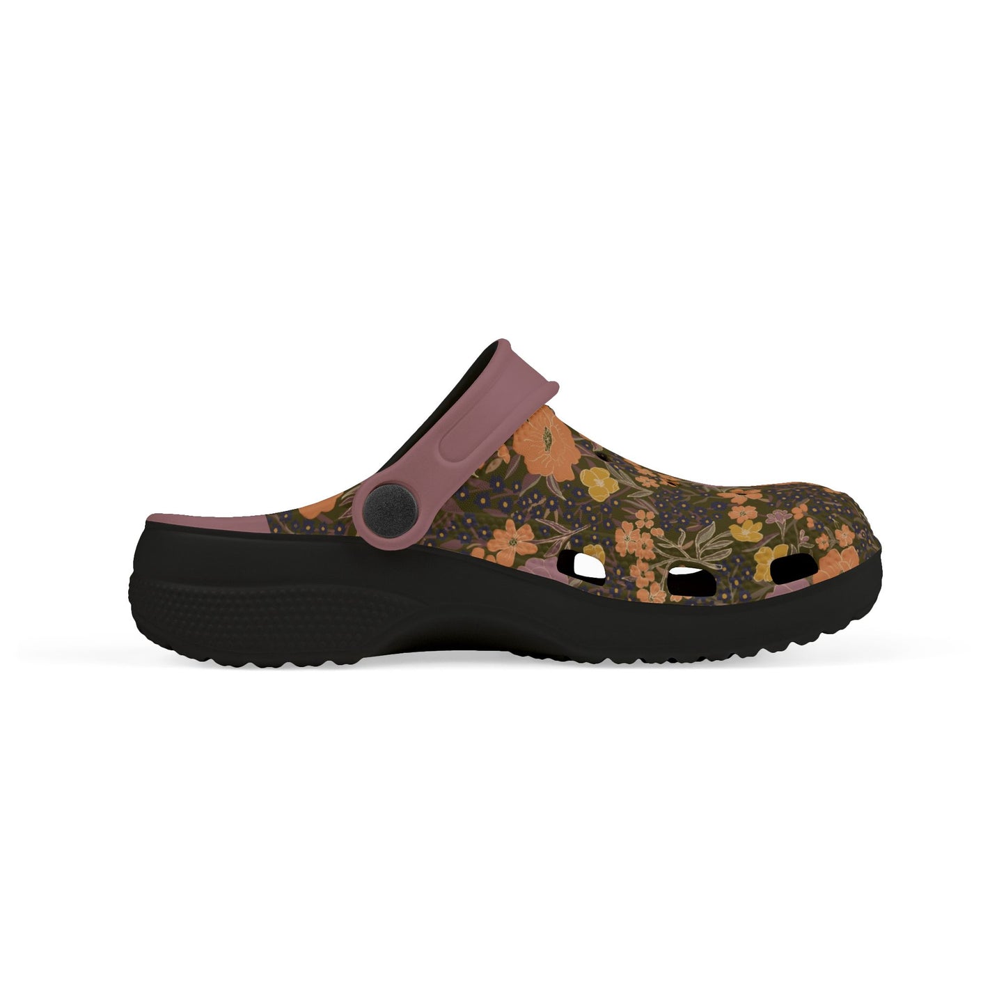 Wildflower Meadow Kid's EVA Foam Clogs, olive green
