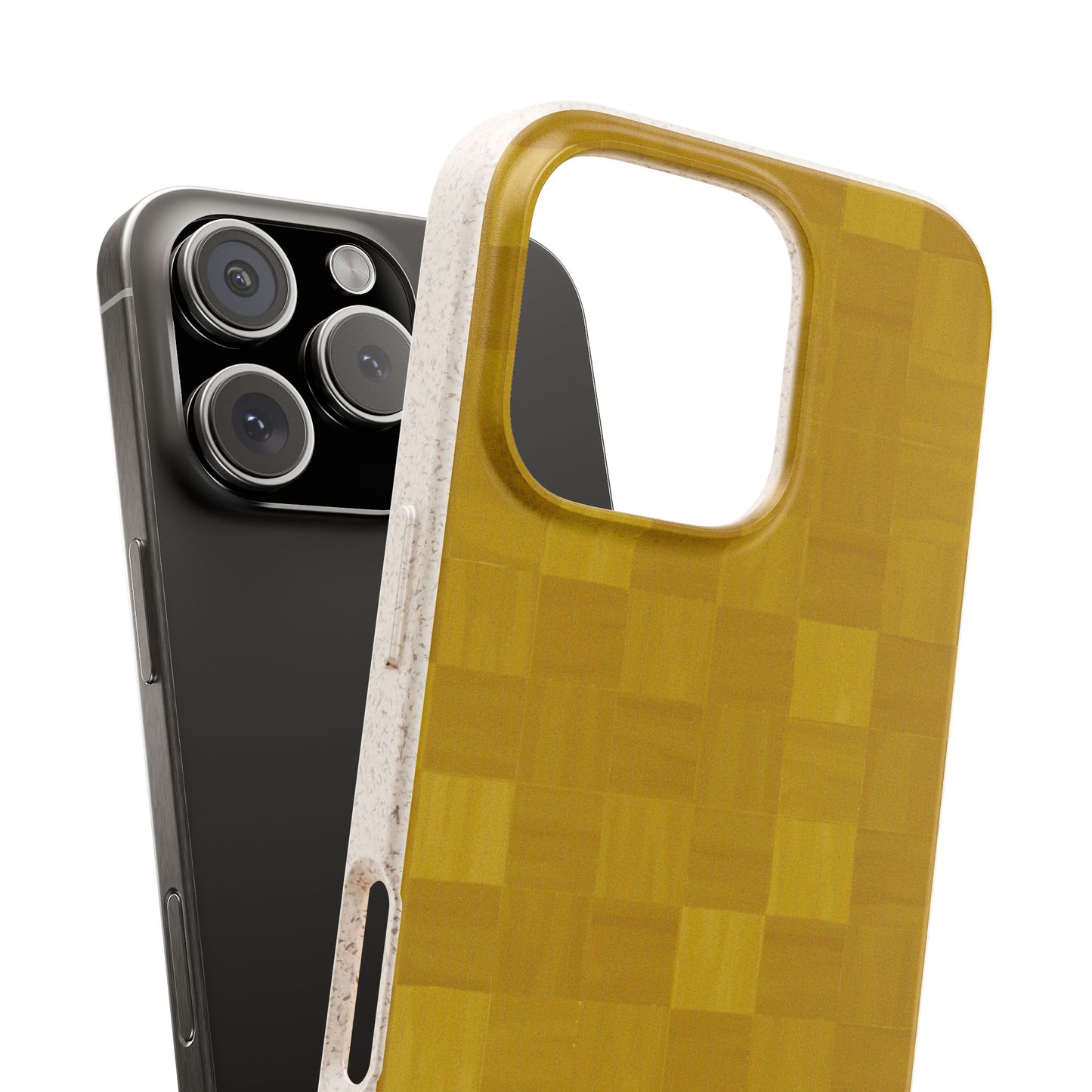 Zellige Phone Case - mustard yellow - Eco-Friendly, Biodegradable