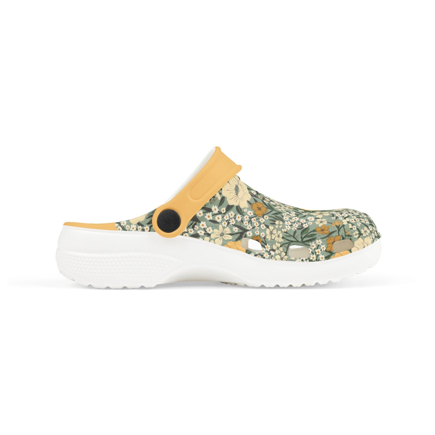 Wildflower Meadow Kid's EVA Foam Clogs, dusty teal