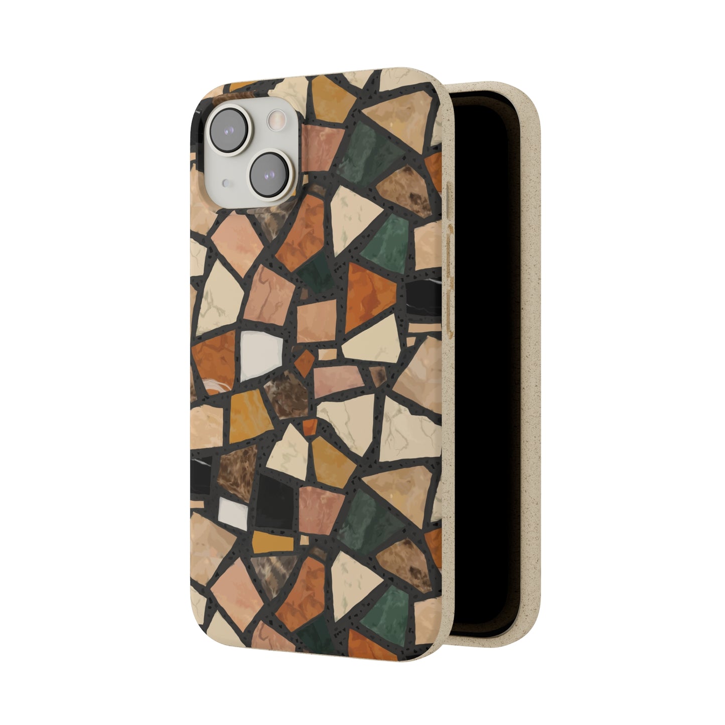 Dolce Terrazzo Biodegradable Phone Case, black