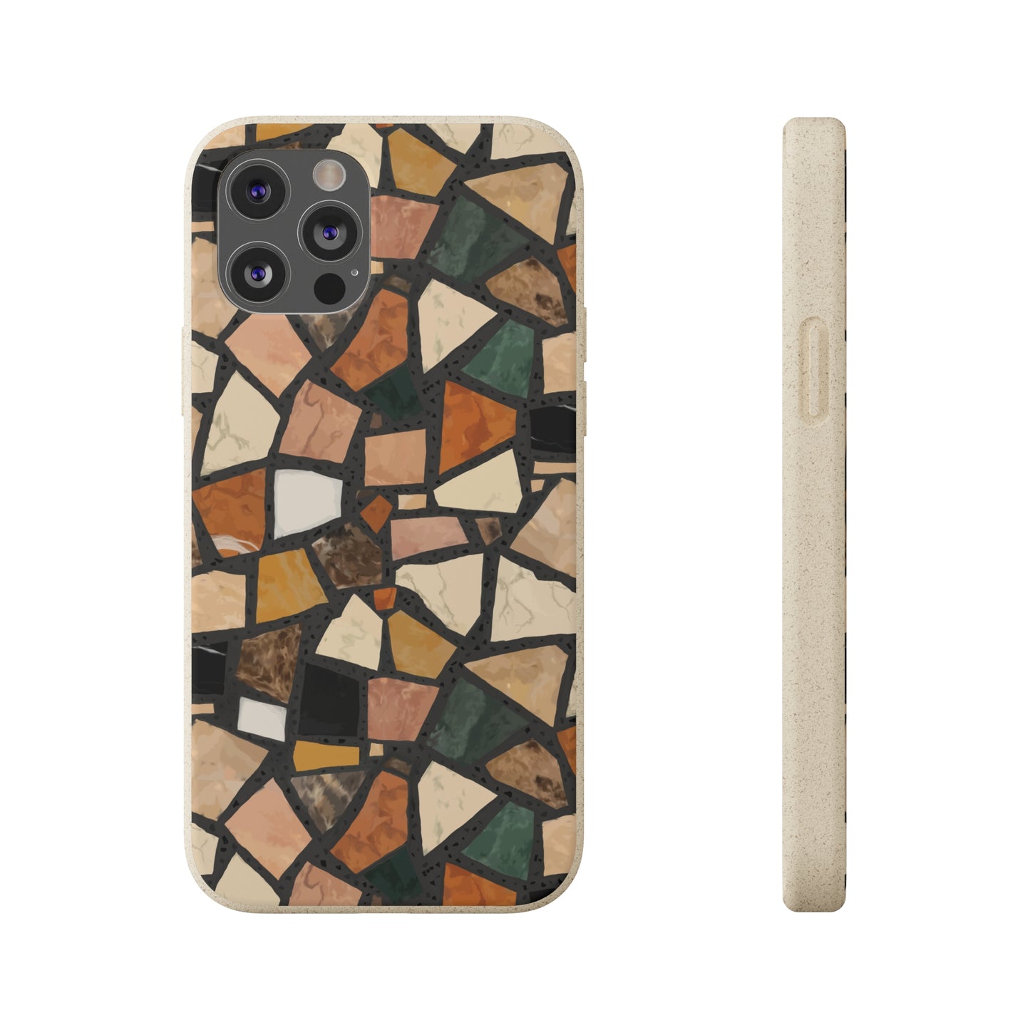 Dolce Terrazzo Biodegradable Phone Case, black