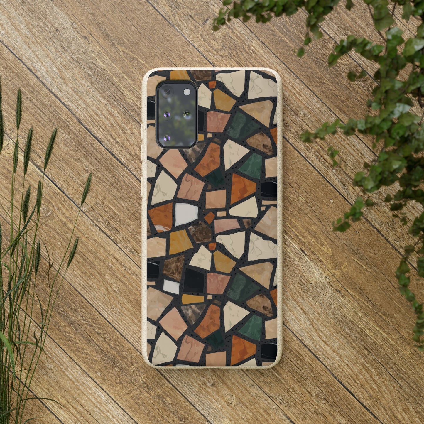 Dolce Terrazzo Biodegradable Phone Case, black