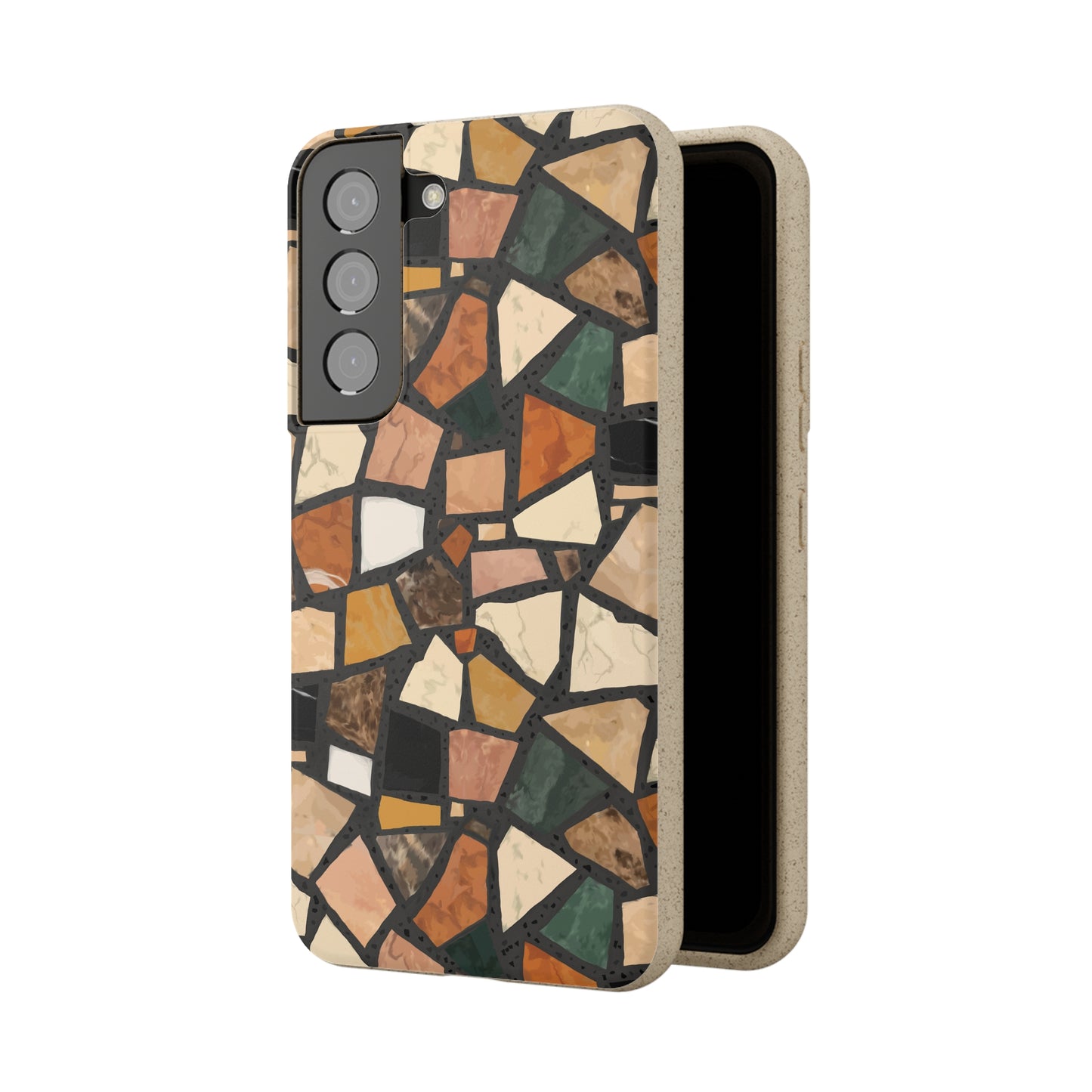 Dolce Terrazzo Biodegradable Phone Case, black