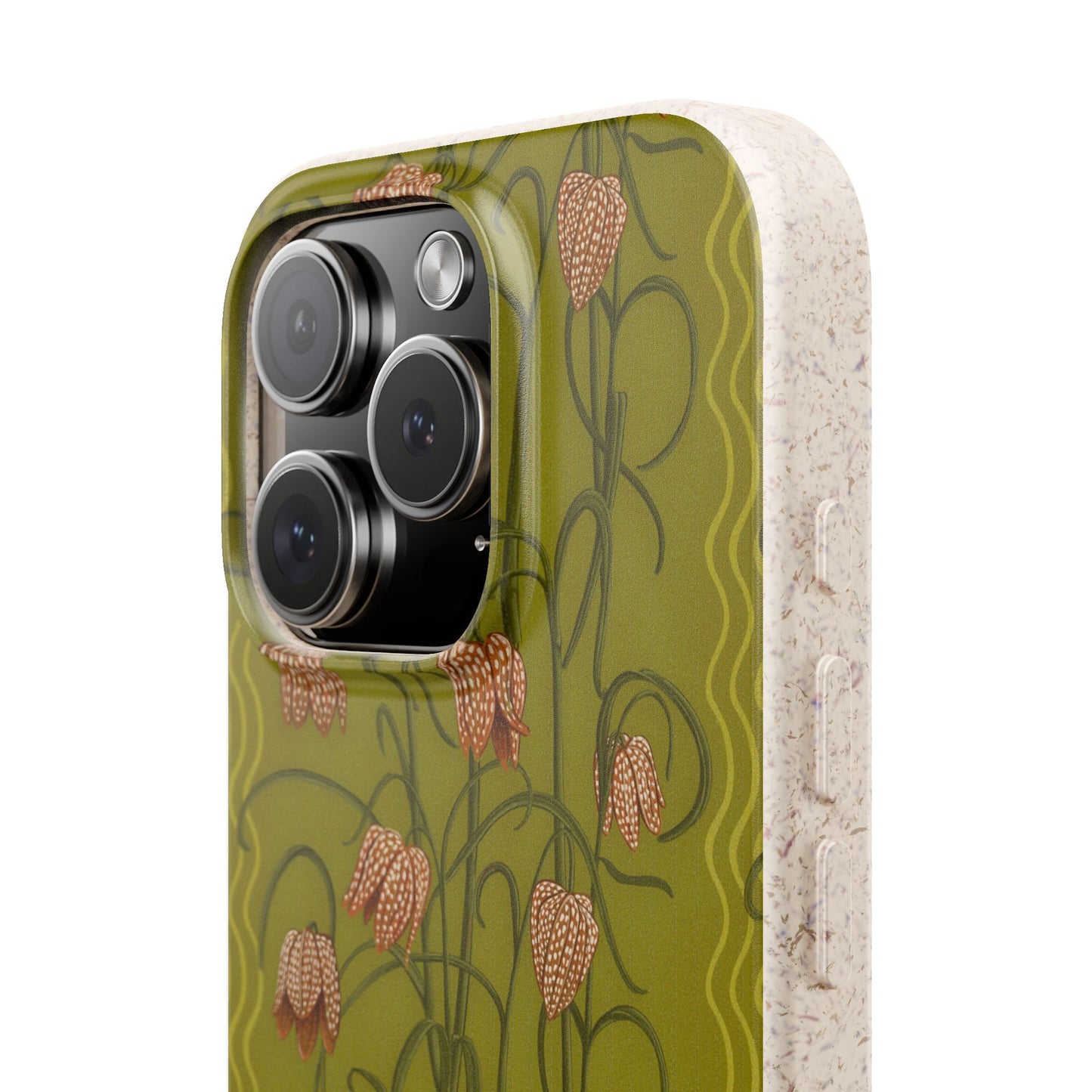 Campanas Phone Case - chartreuse and orange - Eco-Friendly, Biodegradable