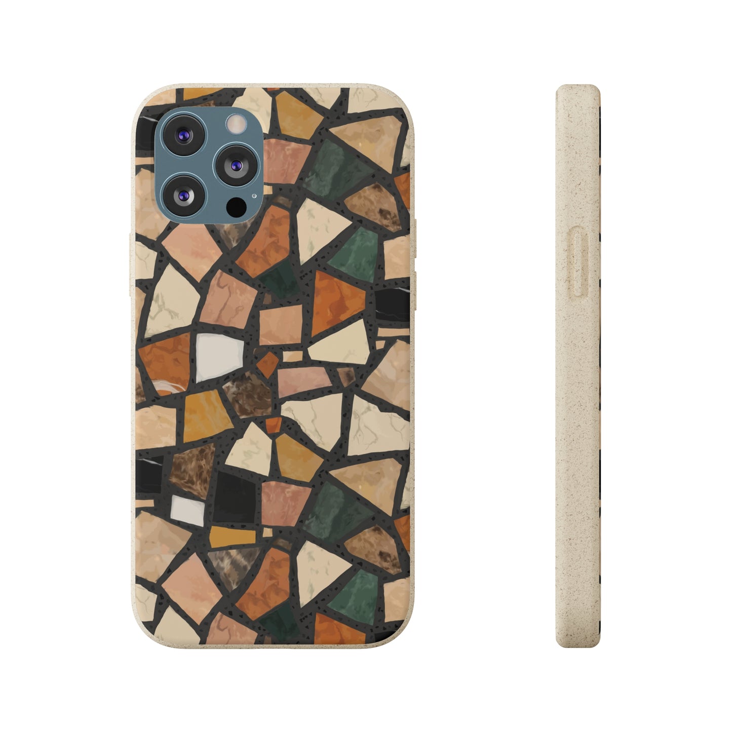 Dolce Terrazzo Biodegradable Phone Case, black