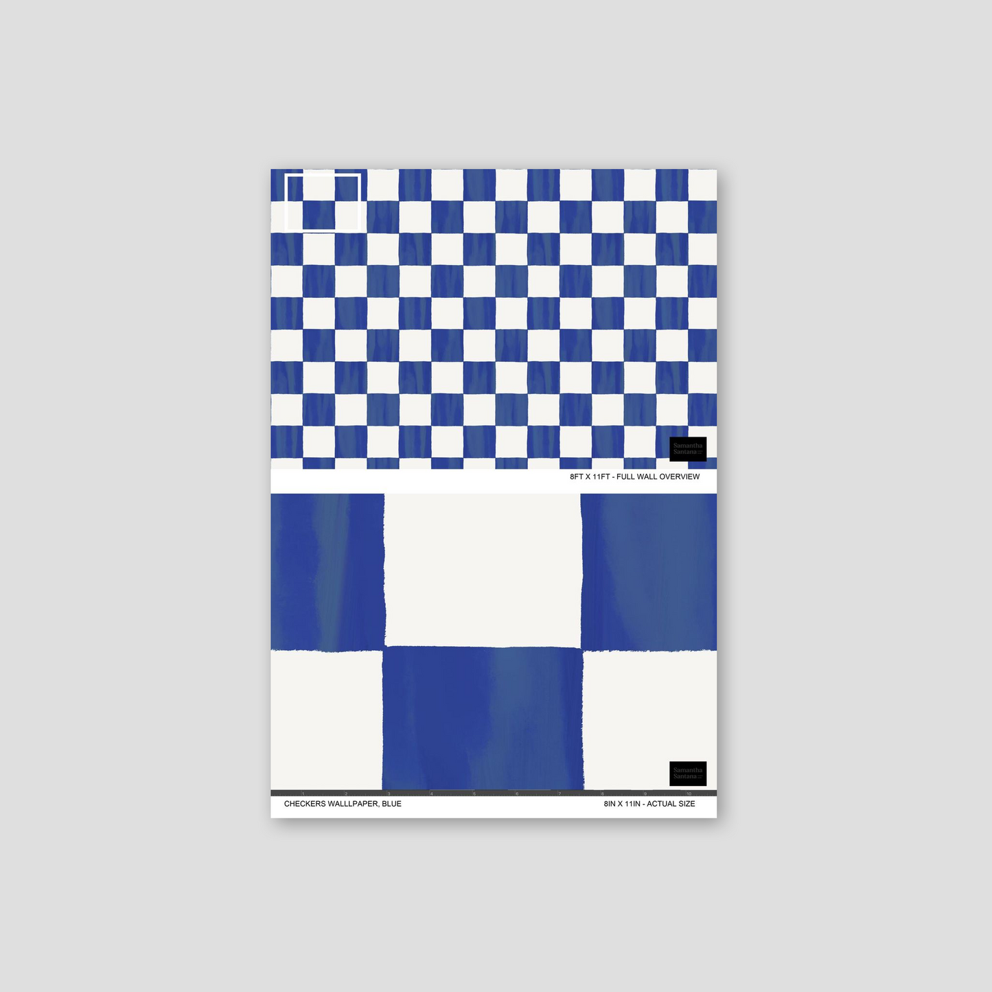 Checkers Walllpaper, blue