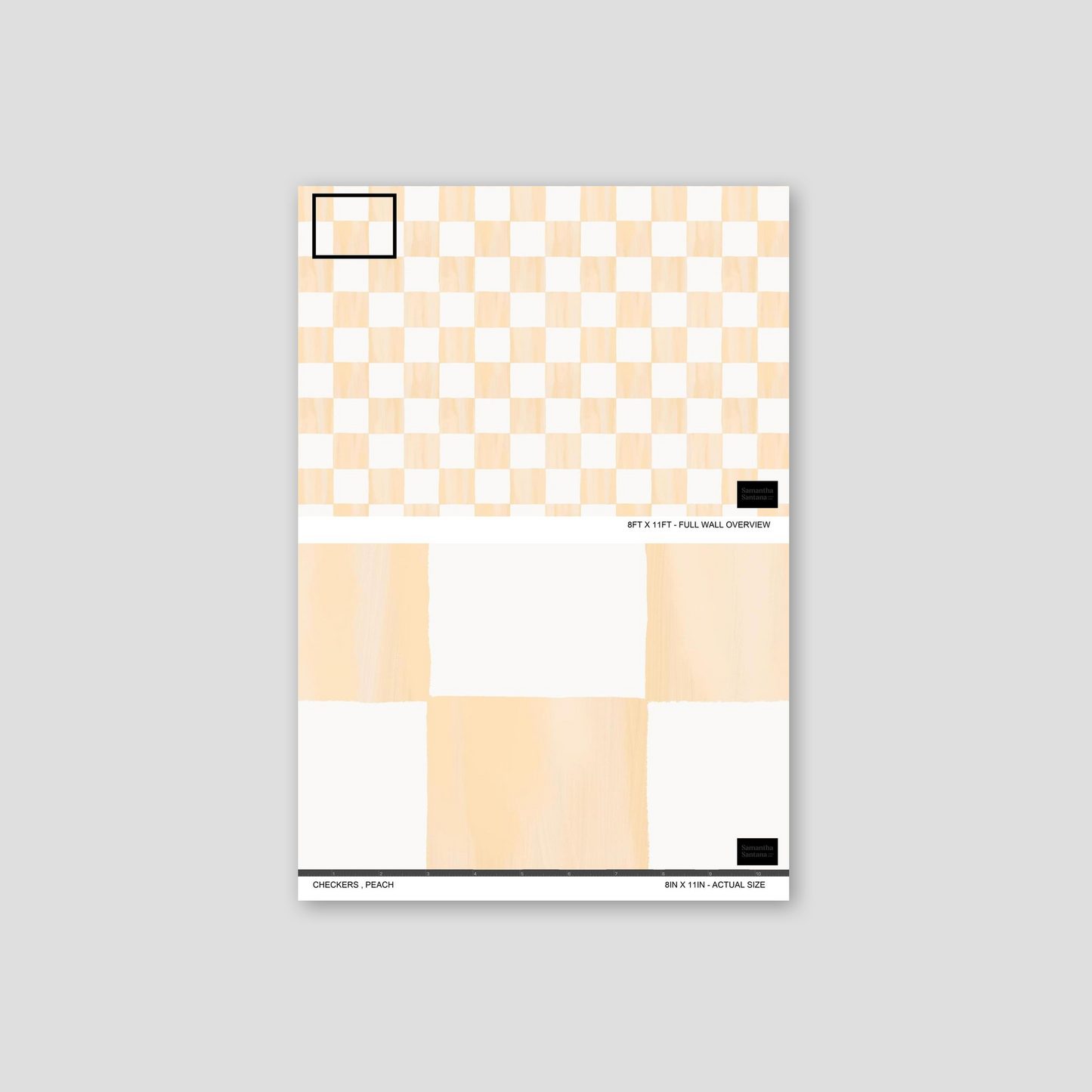Checkers Wallpaper, peach