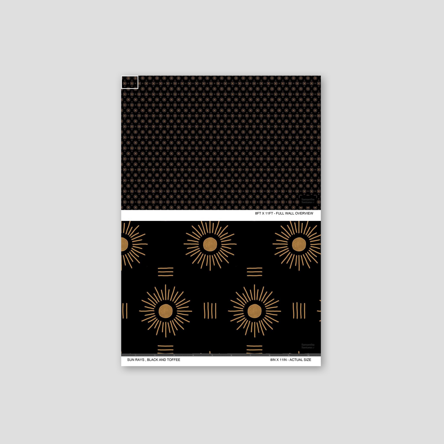 Sun Rays Wallpaper, black and toffee