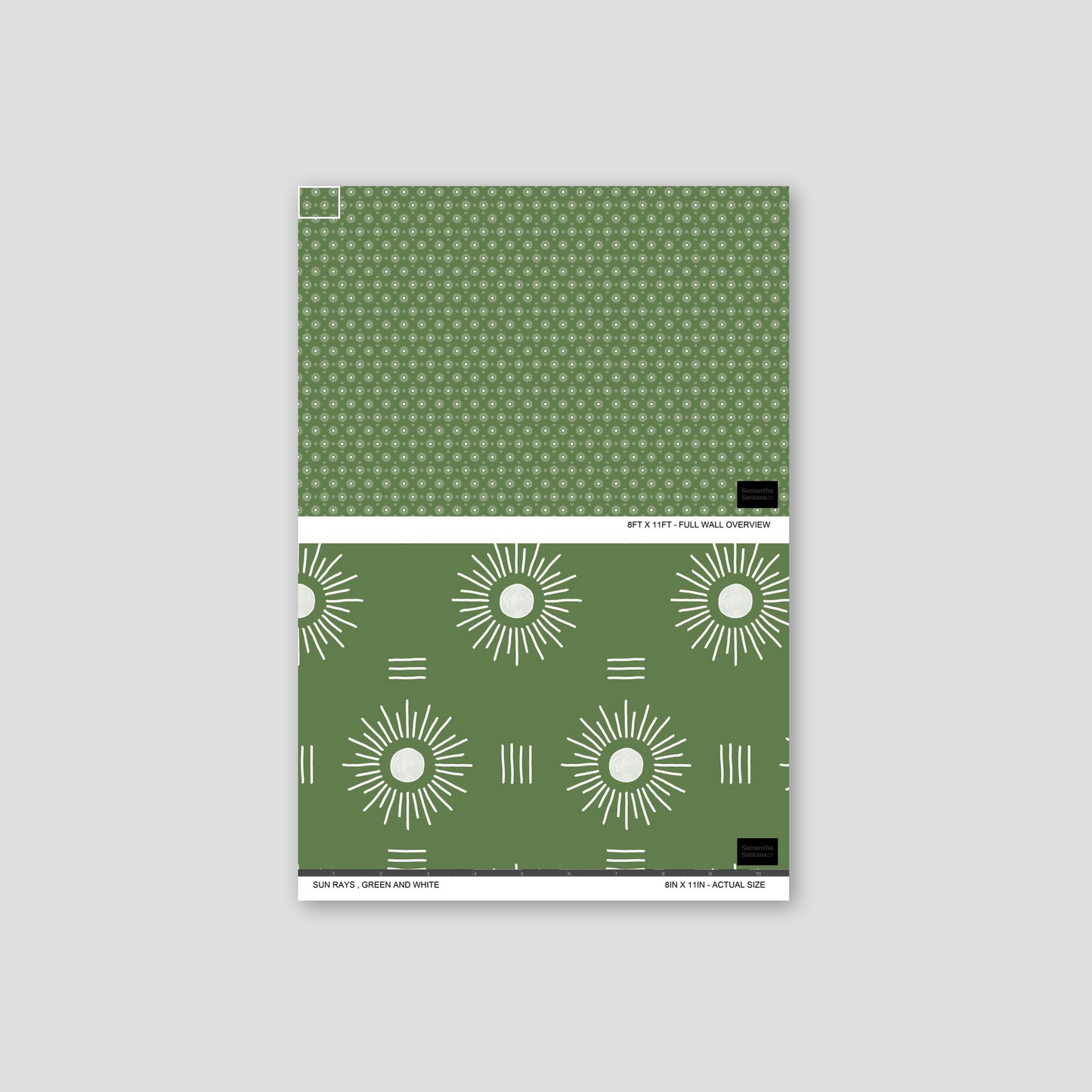 Sun Rays Wallpaper, green and white