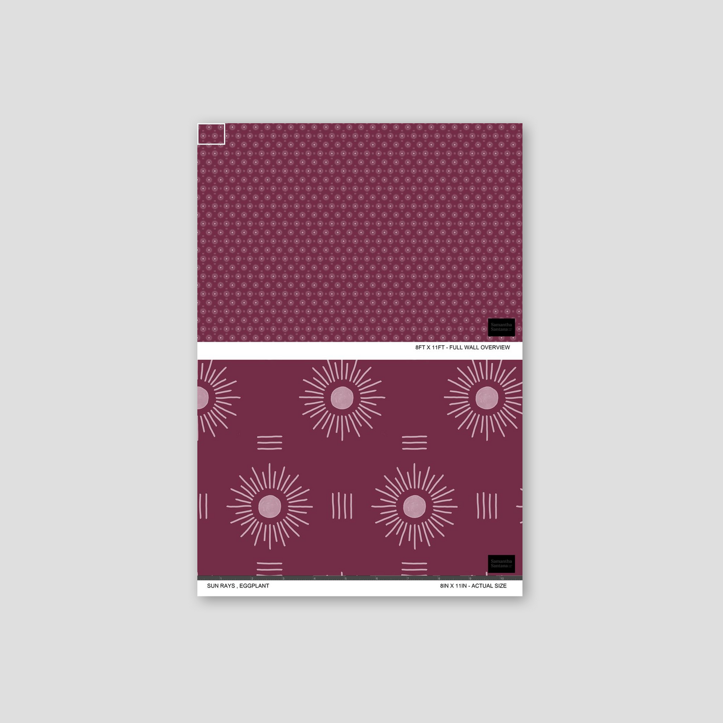 Sun Rays Wallpaper, eggplant