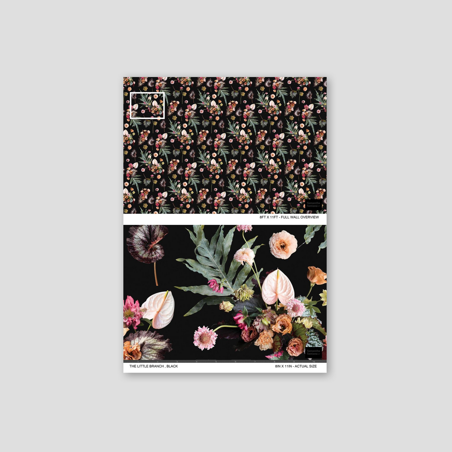 The Little Branch Wallpaper, black