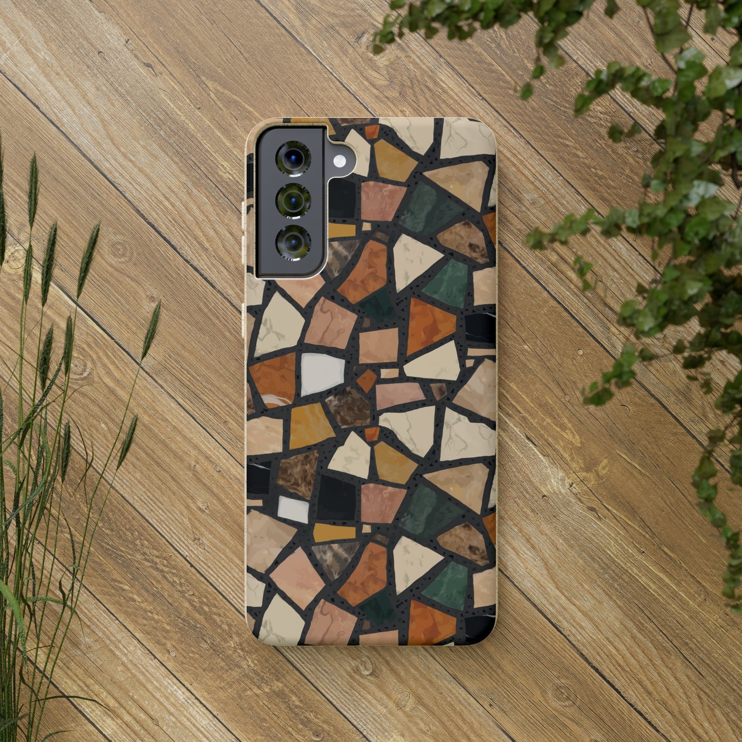 Dolce Terrazzo Biodegradable Phone Case, black