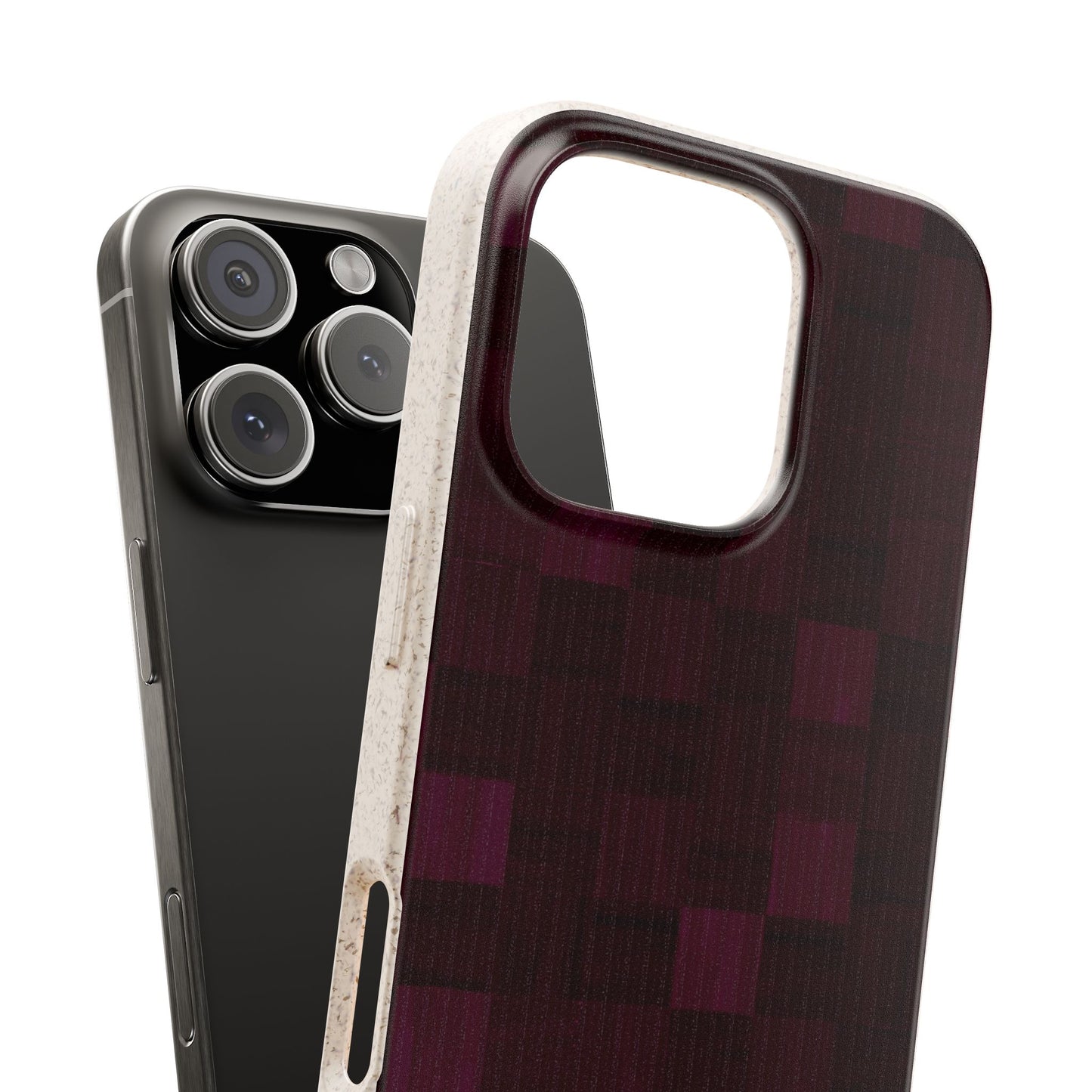 Zellige Phone Case - eggplant - Eco-Friendly, Biodegradable
