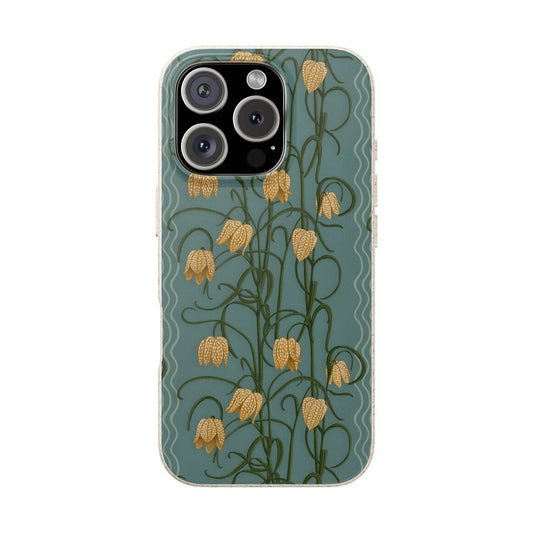 Campanas Phone Case - dusty blue & marigold - Eco-Friendly, Biodegradable