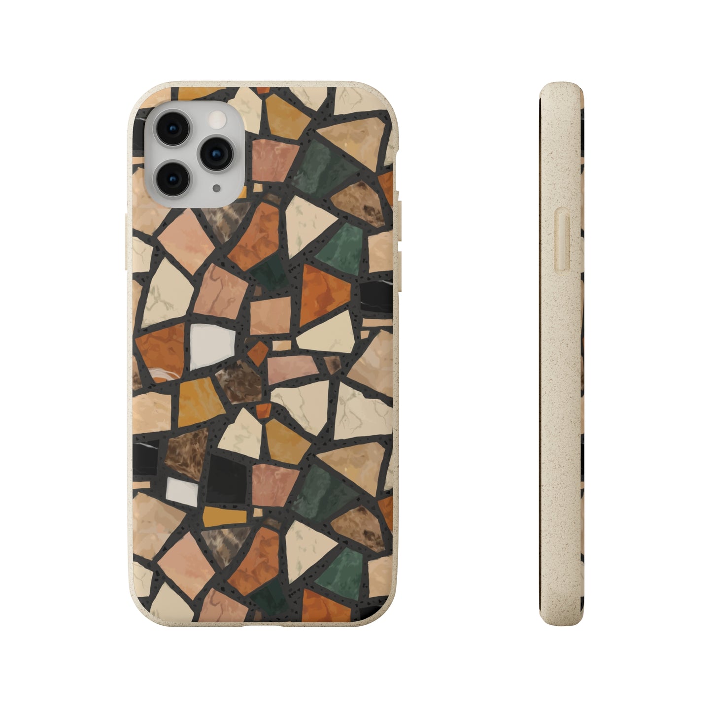 Dolce Terrazzo Biodegradable Phone Case, black