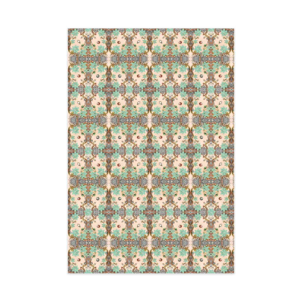 Holiday TV Special Wrapping Paper, Large Roll, mint & peach