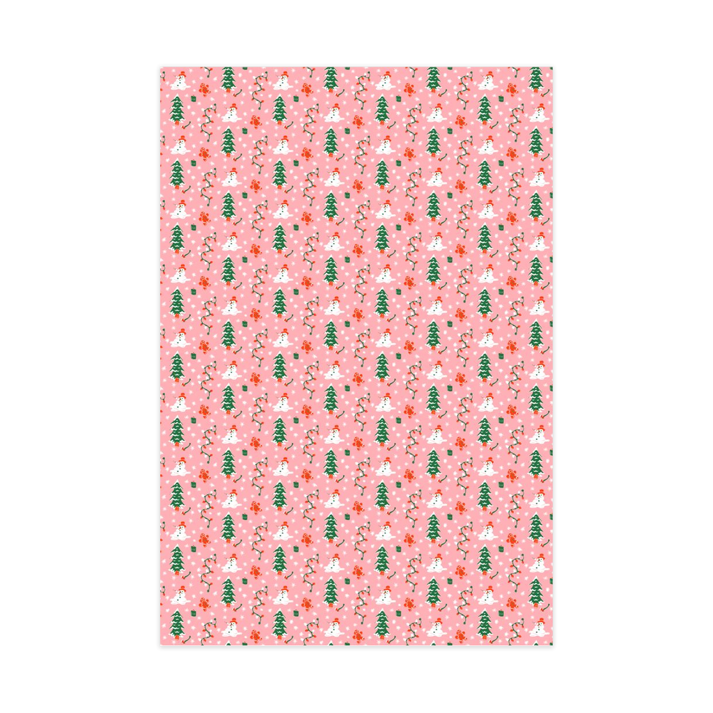 Holidaze Wrapping Paper, Large Roll, pink