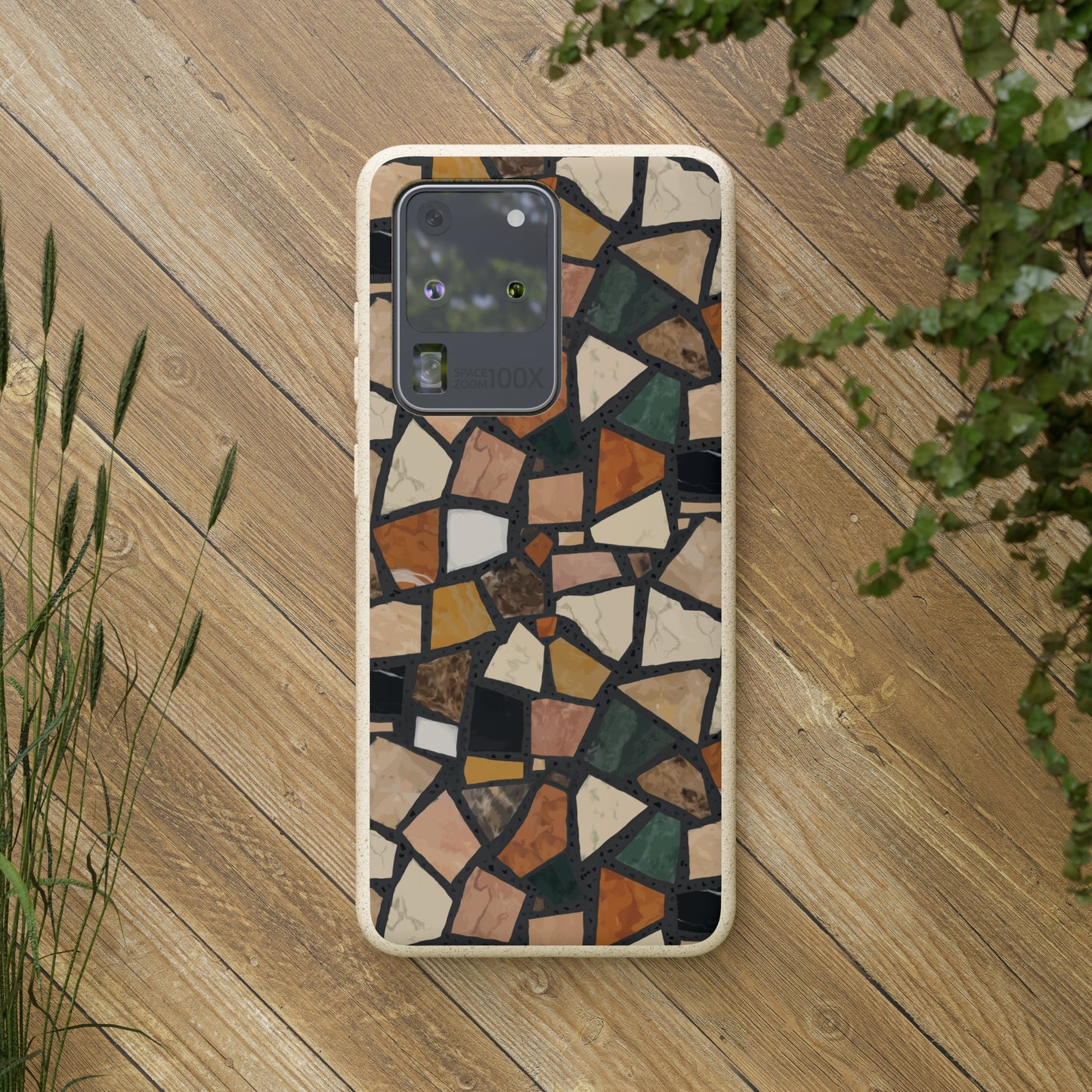 Dolce Terrazzo Biodegradable Phone Case, black