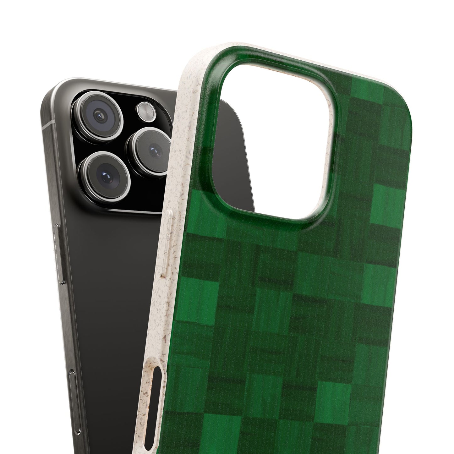 Zellige Phone Case - emerald green - Eco-Friendly, Biodegradable