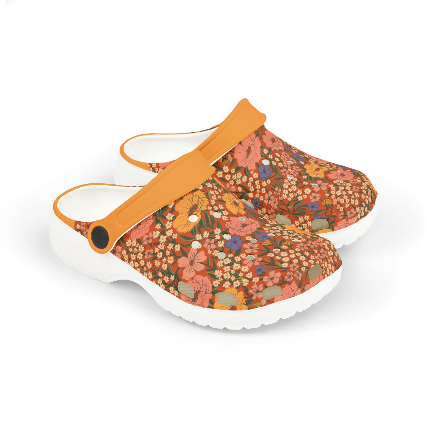 Wildflower Meadow Kid's EVA Foam Clogs, poppy red