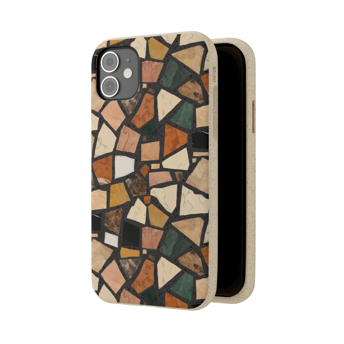 Dolce Terrazzo Biodegradable Phone Case, black