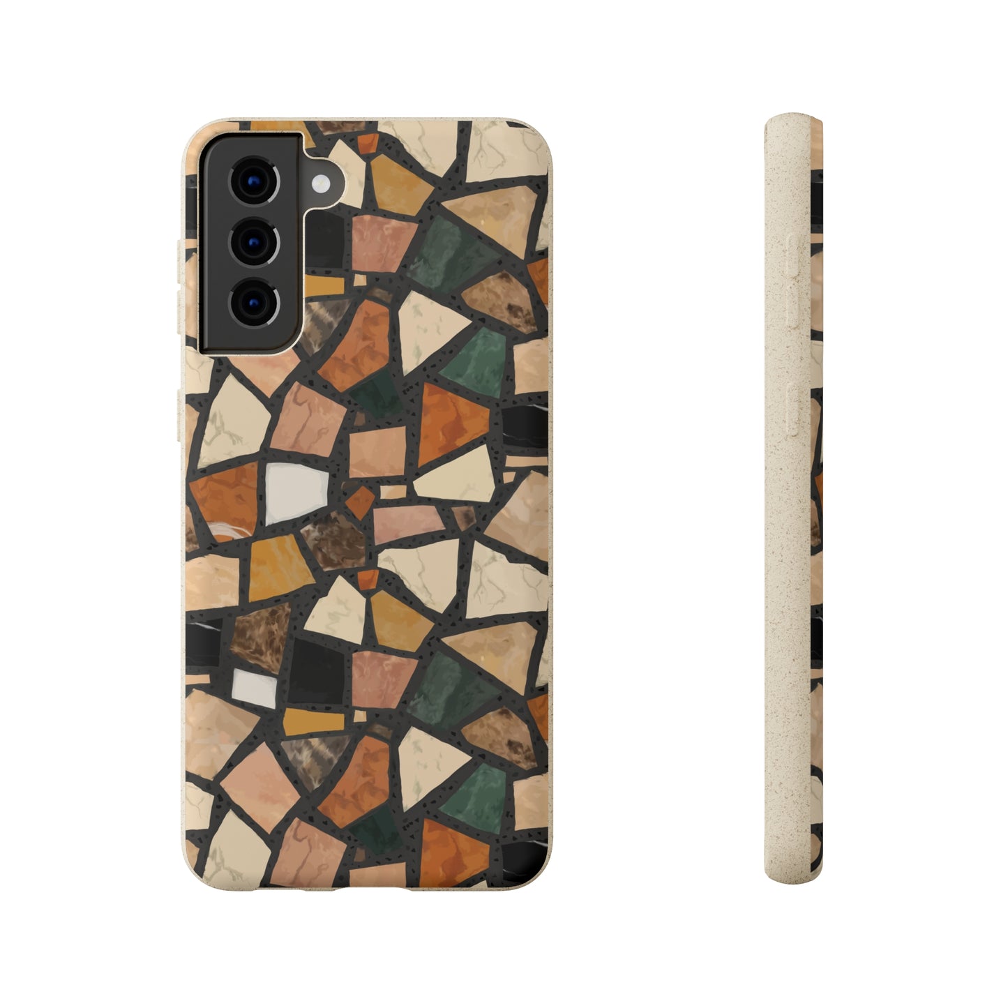 Dolce Terrazzo Biodegradable Phone Case, black