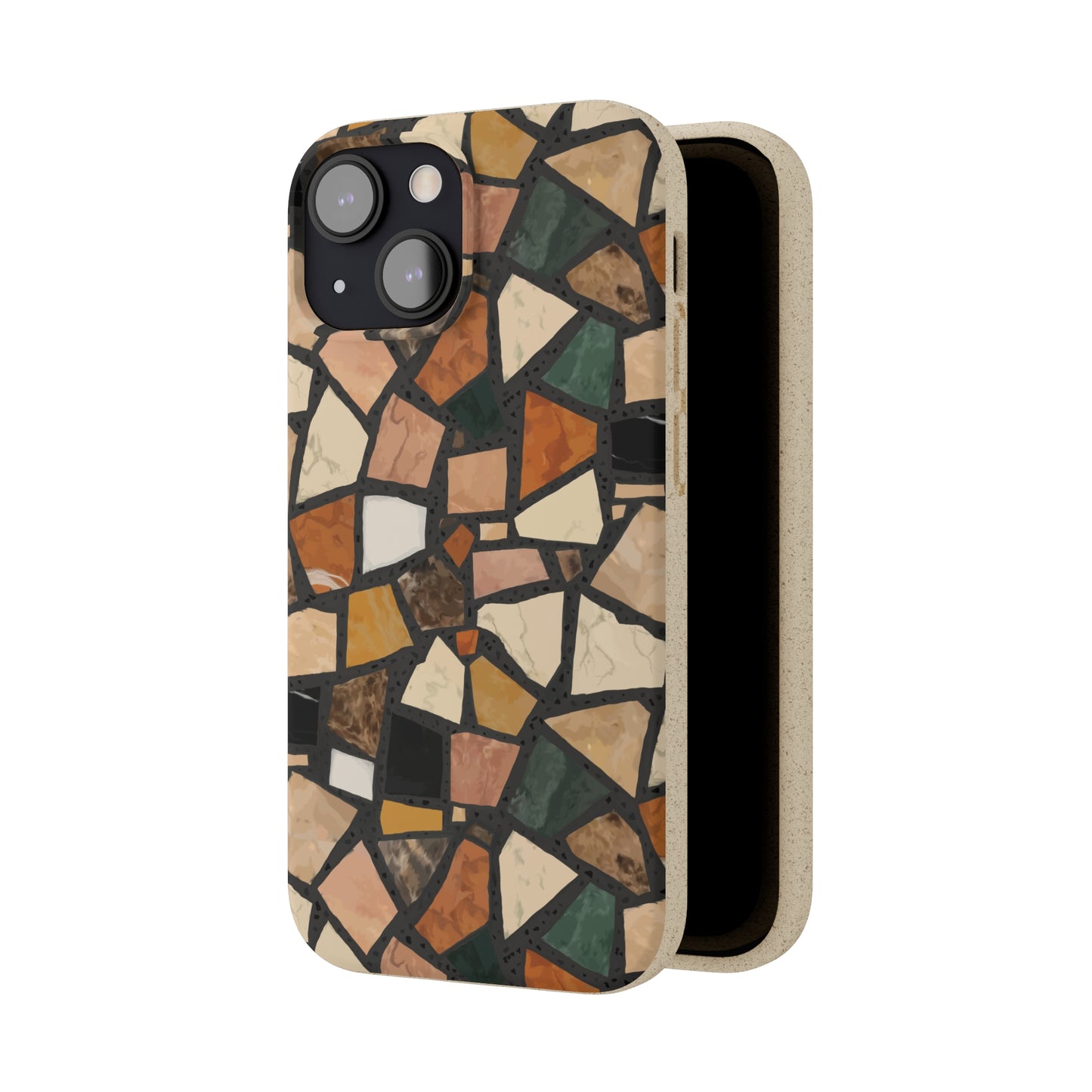 Dolce Terrazzo Biodegradable Phone Case, black