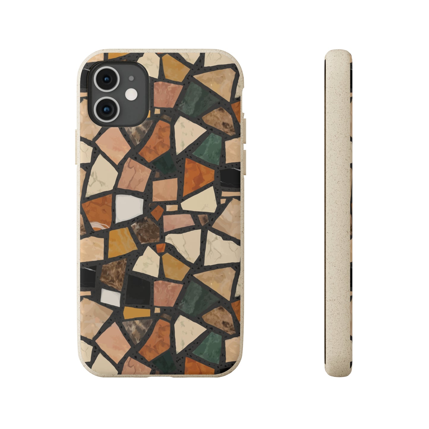 Dolce Terrazzo Biodegradable Phone Case, black