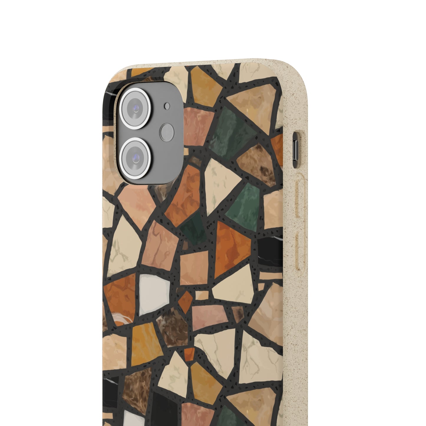 Dolce Terrazzo Biodegradable Phone Case, black