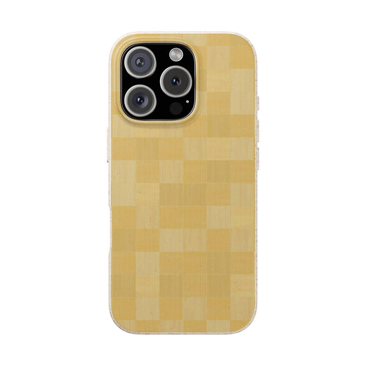 Zellige Phone Case - butter yellow - Eco-Friendly, Biodegradable