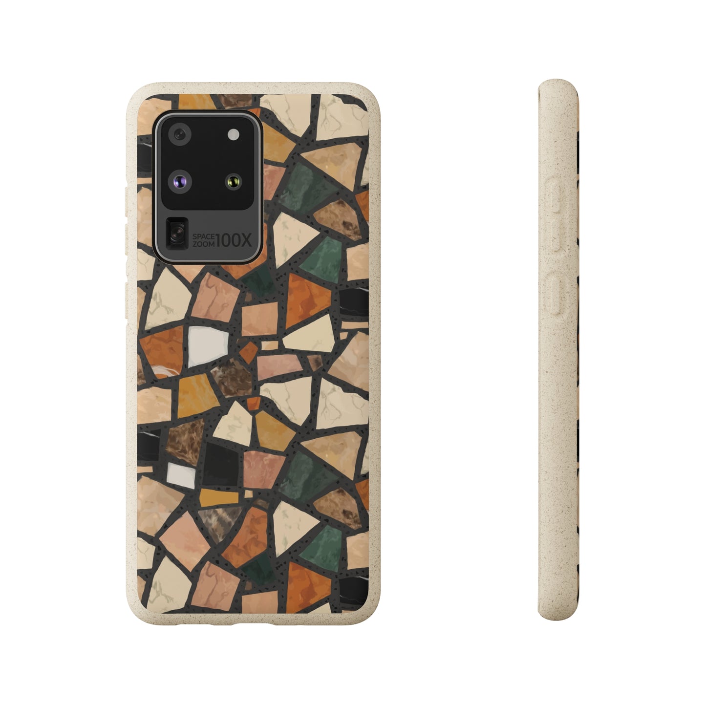 Dolce Terrazzo Biodegradable Phone Case, black