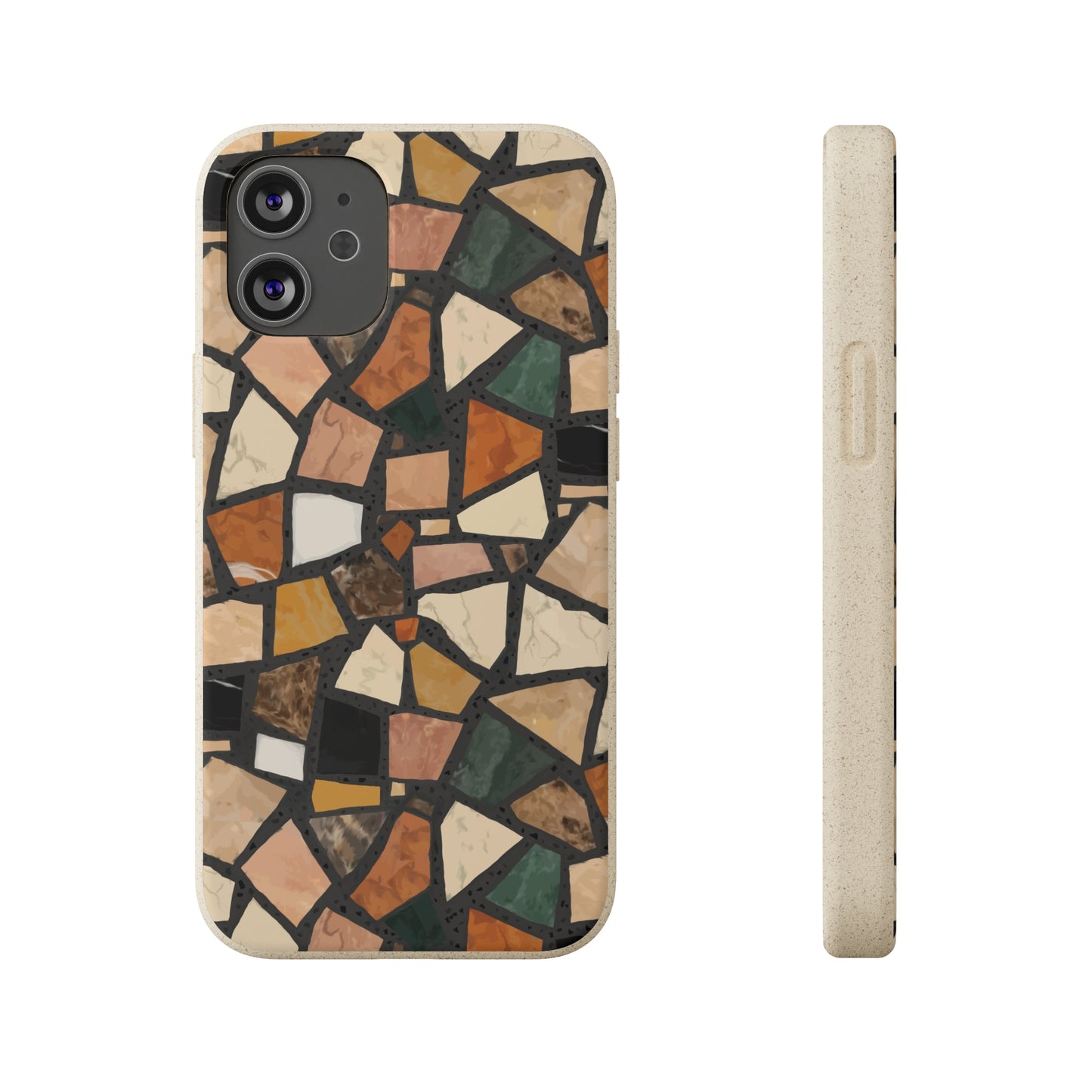 Dolce Terrazzo Biodegradable Phone Case, black