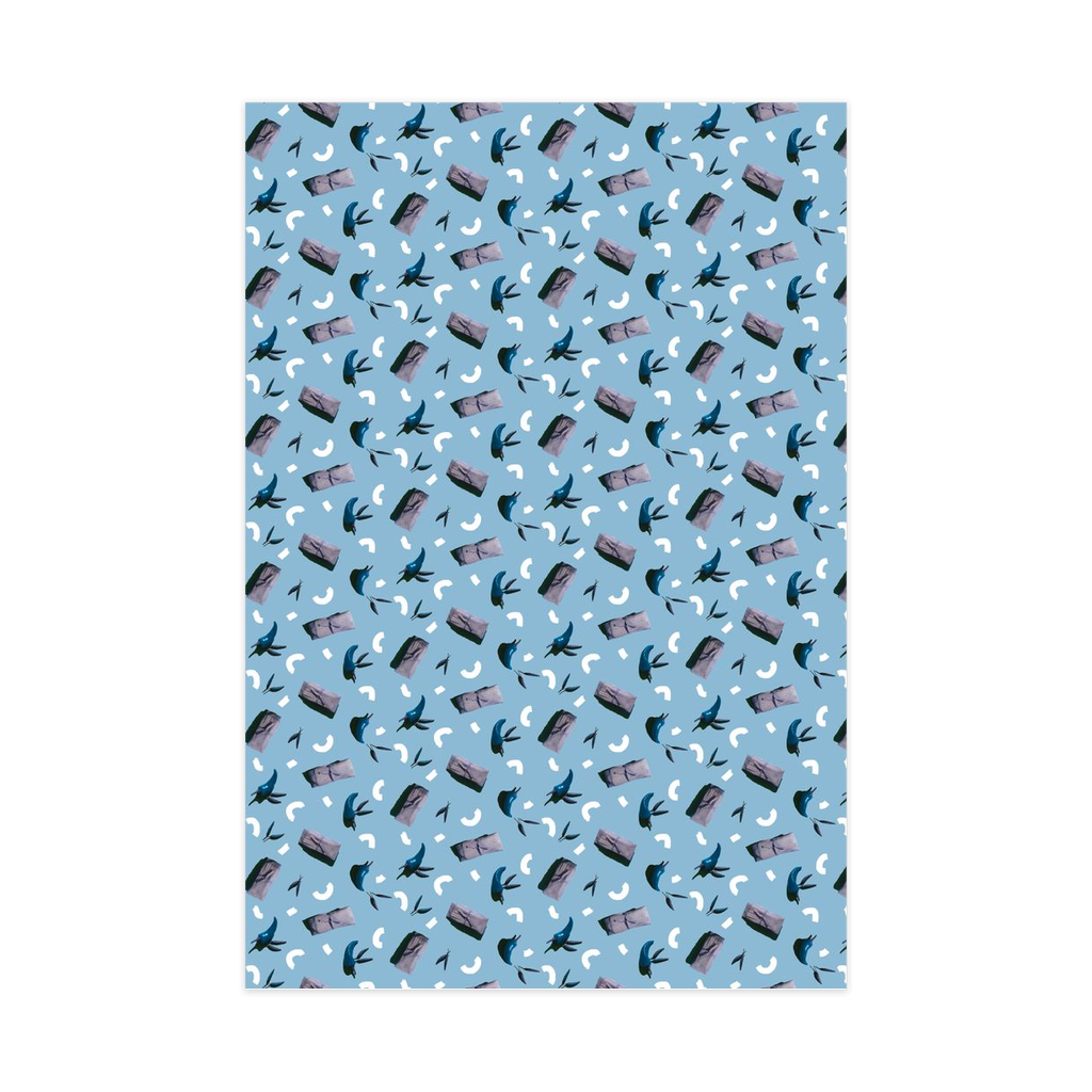 Tamale Party Wrapping Paper, Large Roll, blue