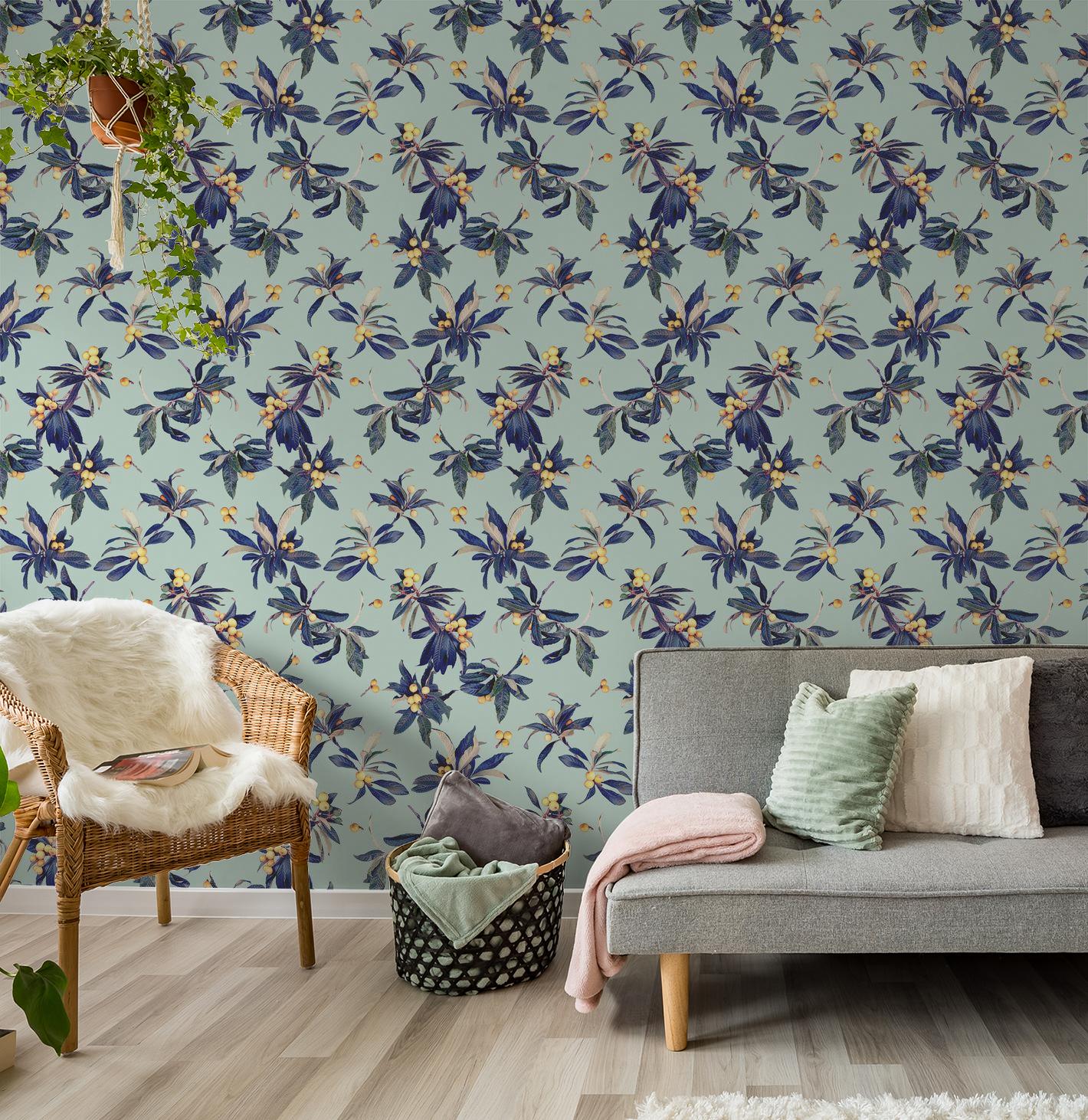 Loquat Love Wallpaper, mint