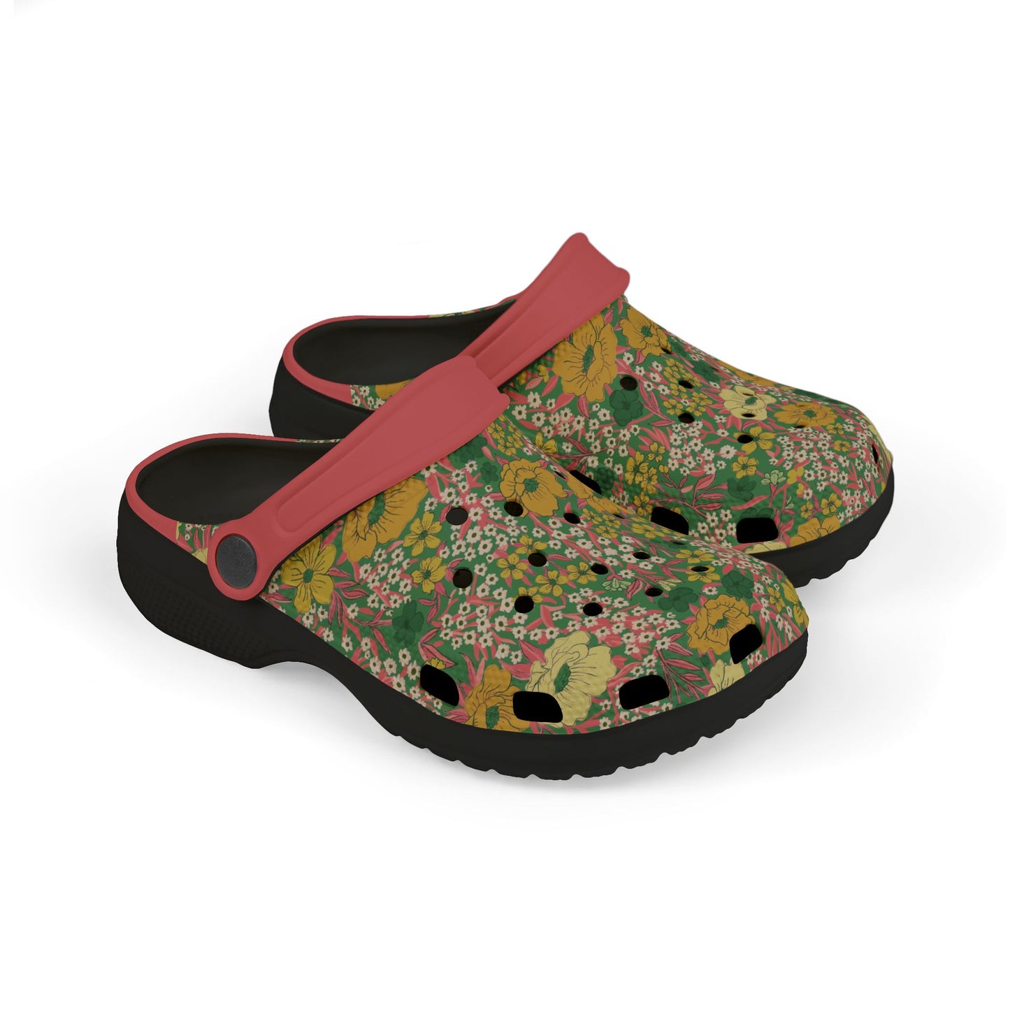 Wildflower Meadow Kid's EVA Foam Clogs, green