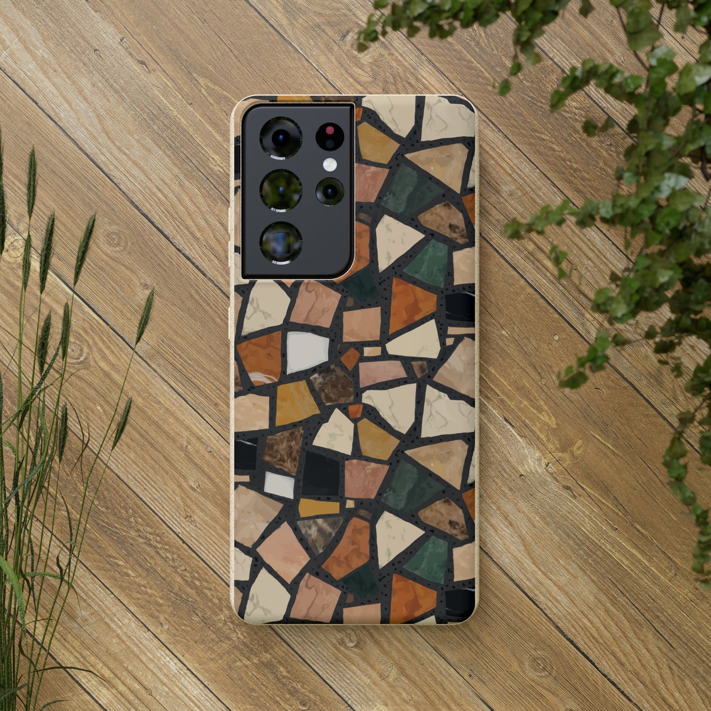 Dolce Terrazzo Biodegradable Phone Case, black