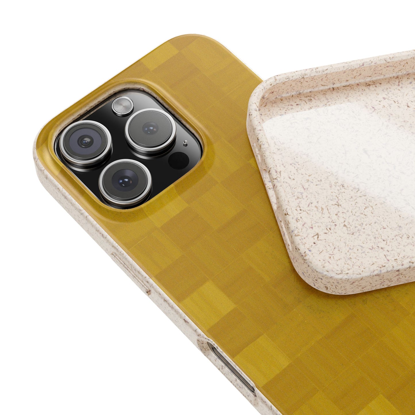 Zellige Phone Case - mustard yellow - Eco-Friendly, Biodegradable