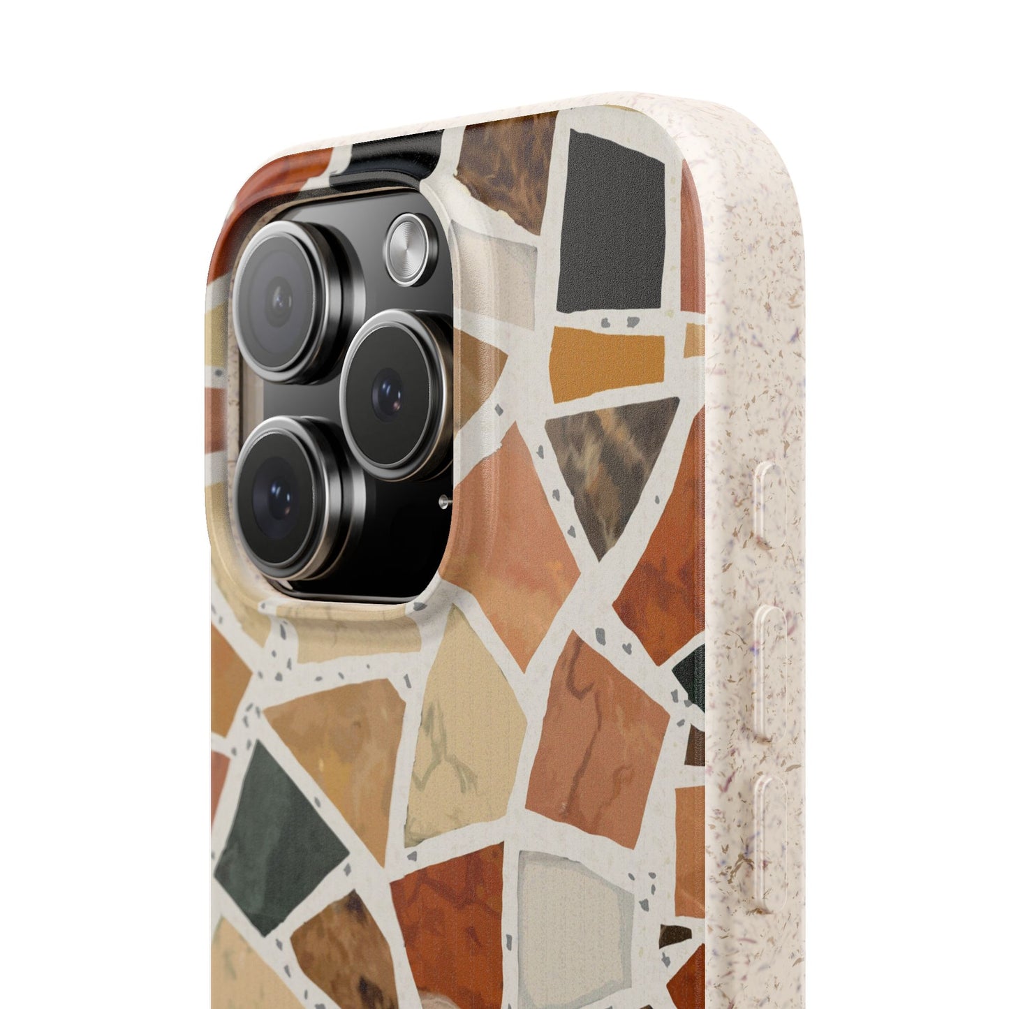 Dolce Terrazzo Phone Case - white and multicolor - Eco-Friendly, Biodegradable