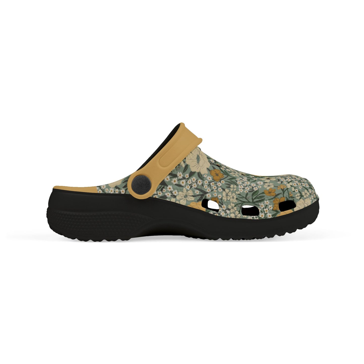 Wildflower Meadow Kid's EVA Foam Clogs, dusty teal