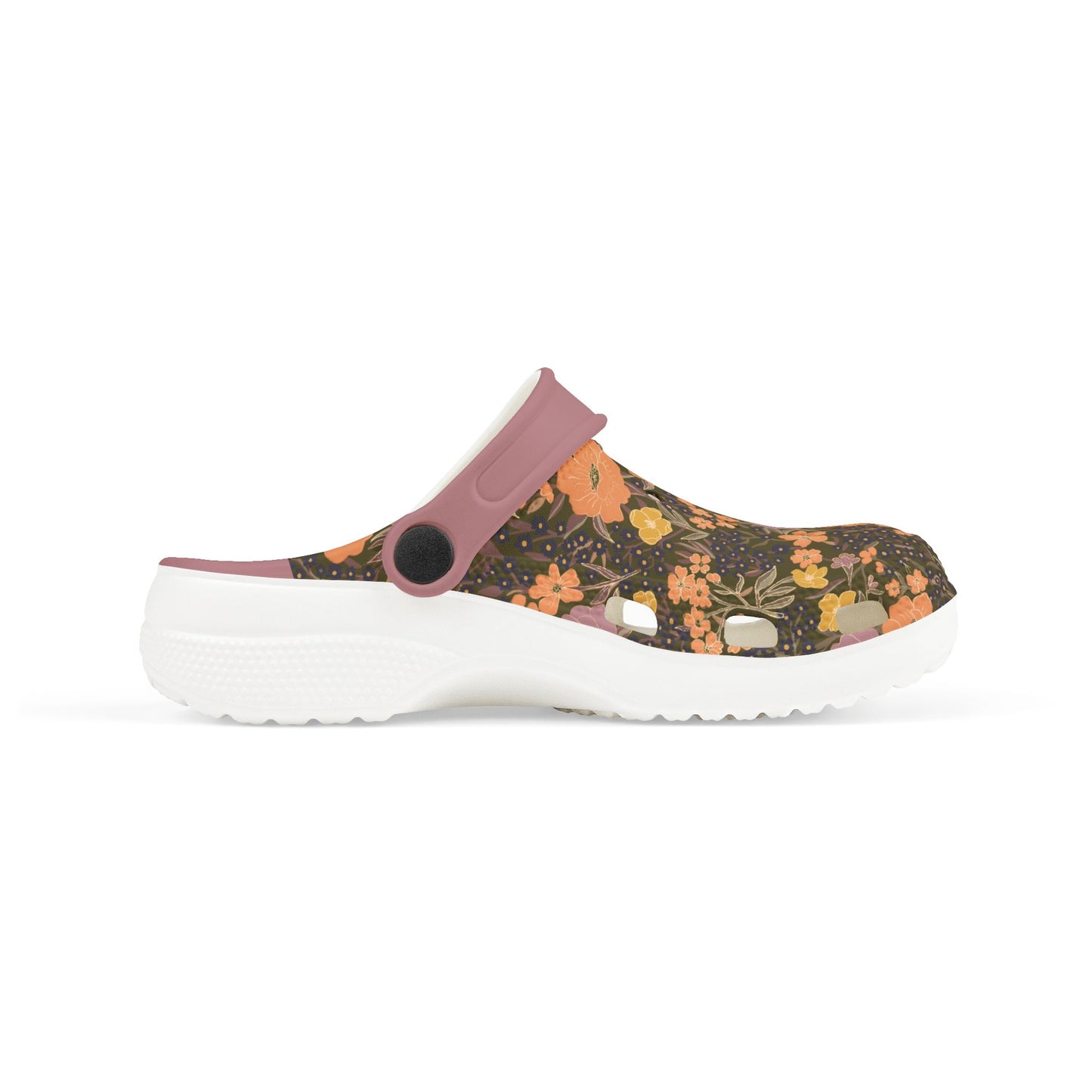 Wildflower Meadow Kid's EVA Foam Clogs, olive green