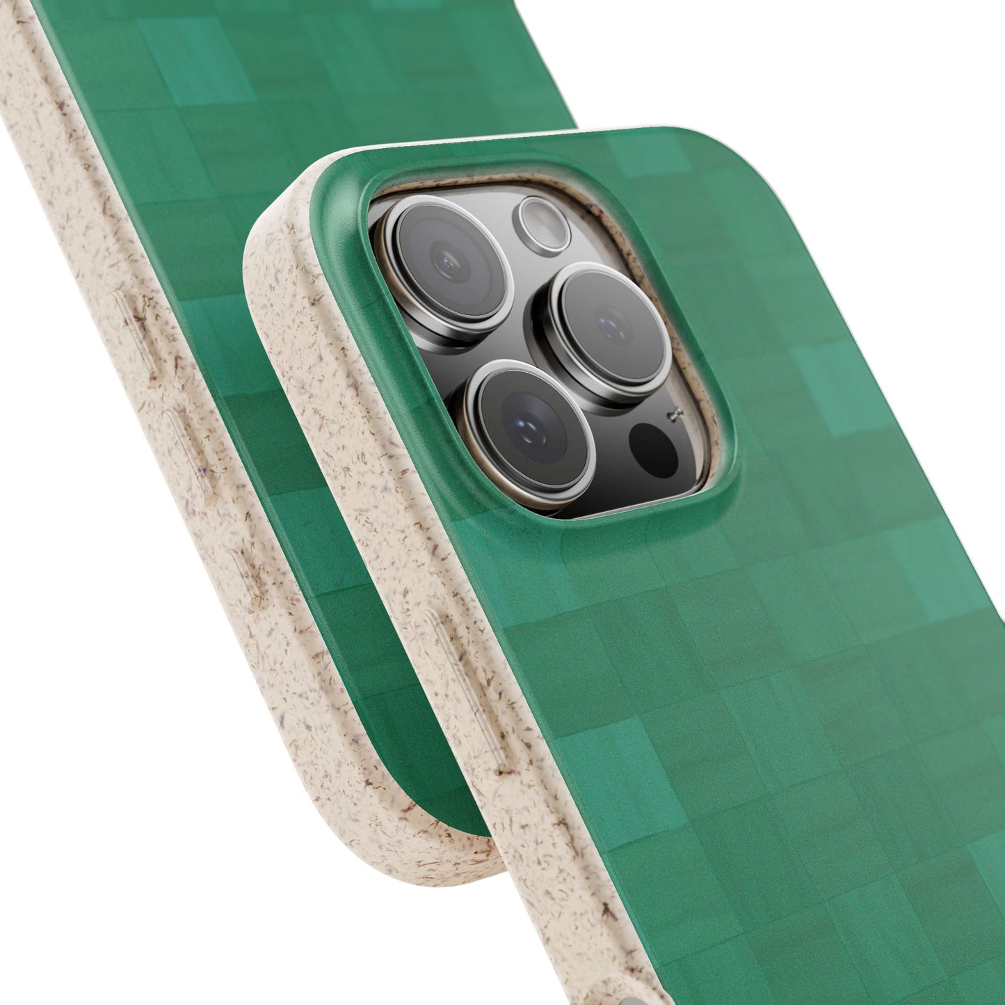 Zellige Phone Case - teal - Eco-Friendly, Biodegradable