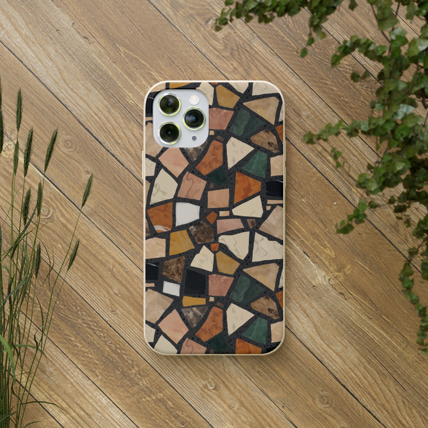 Dolce Terrazzo Biodegradable Phone Case, black