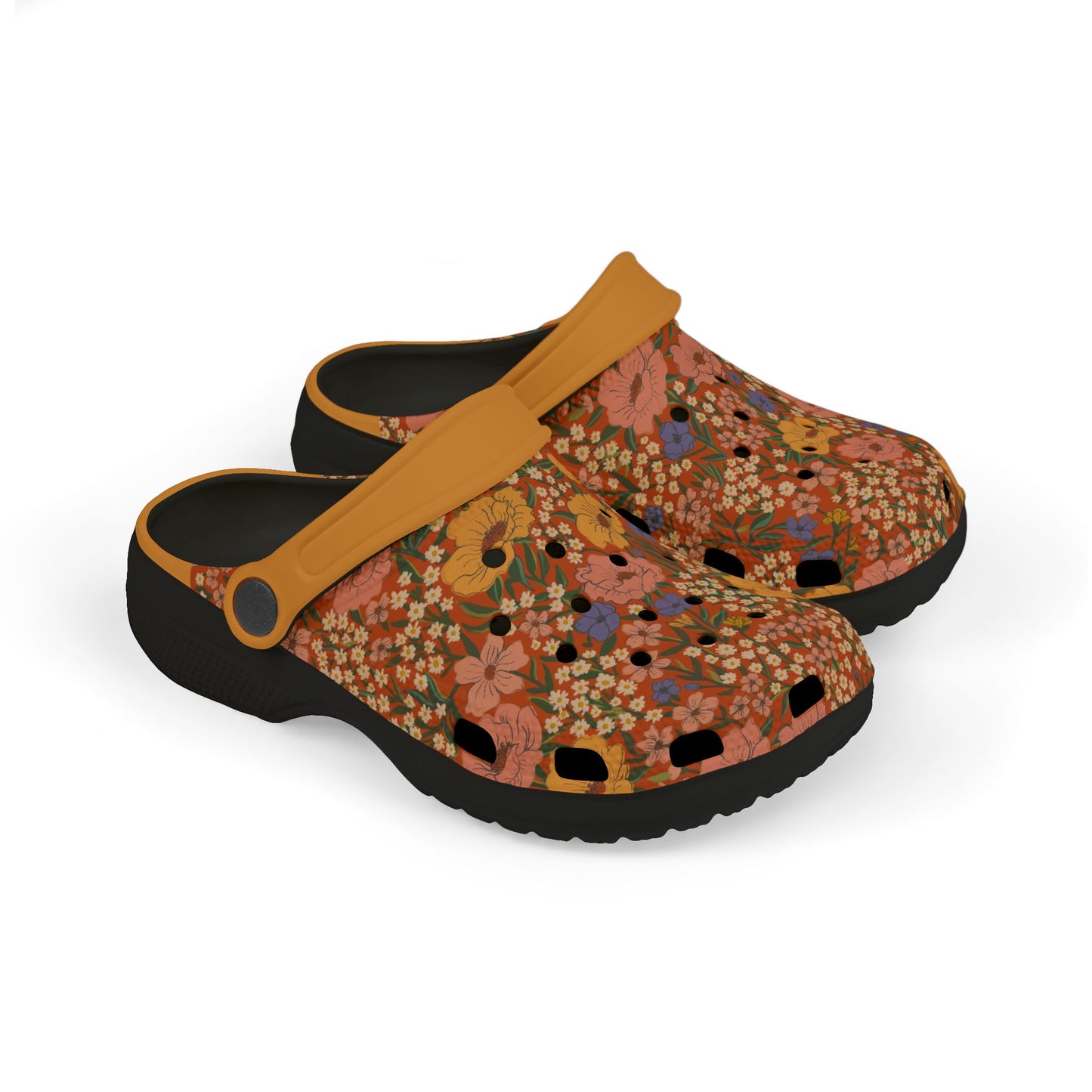 Wildflower Meadow Kid's EVA Foam Clogs, poppy red