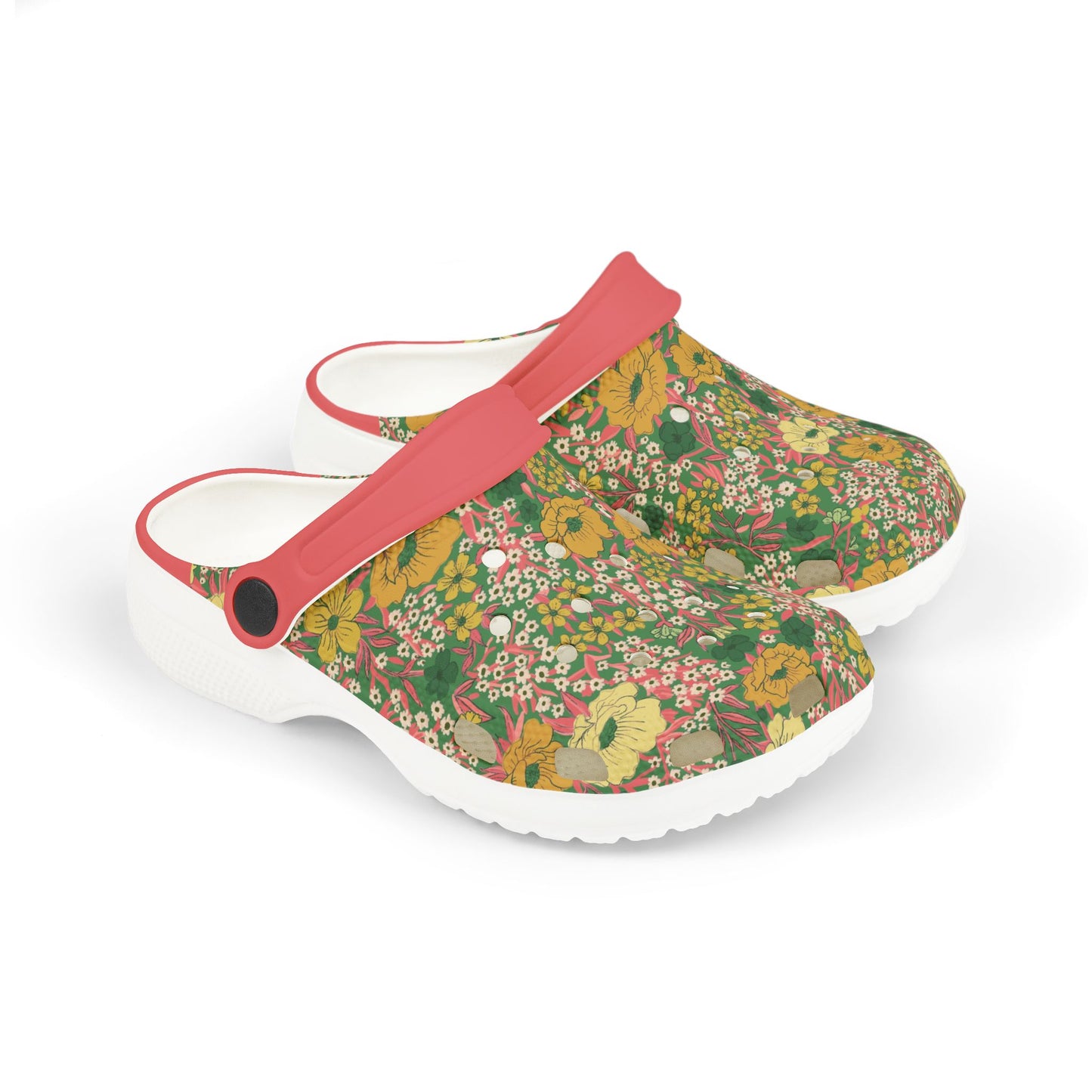 Wildflower Meadow Kid's EVA Foam Clogs, green