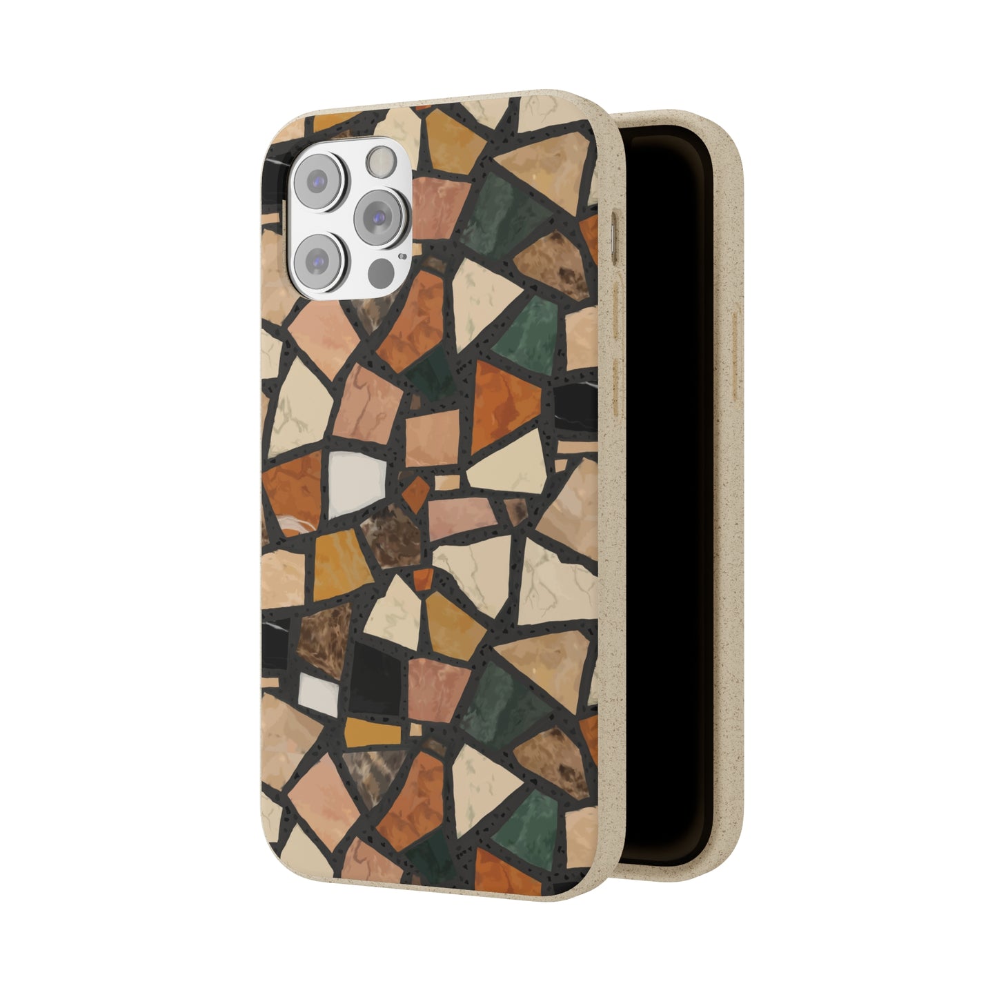 Dolce Terrazzo Biodegradable Phone Case, black