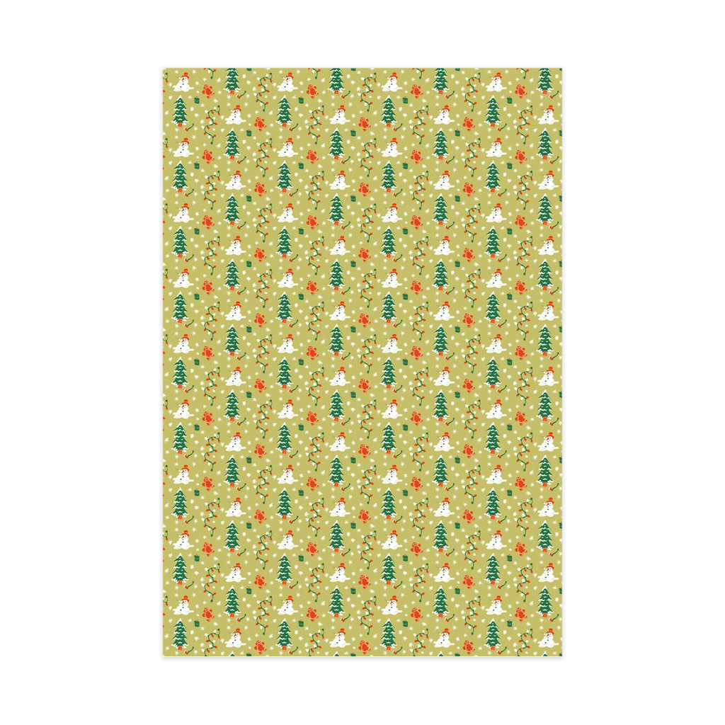 Holidaze Wrapping Paper, Large Roll, chartreuse