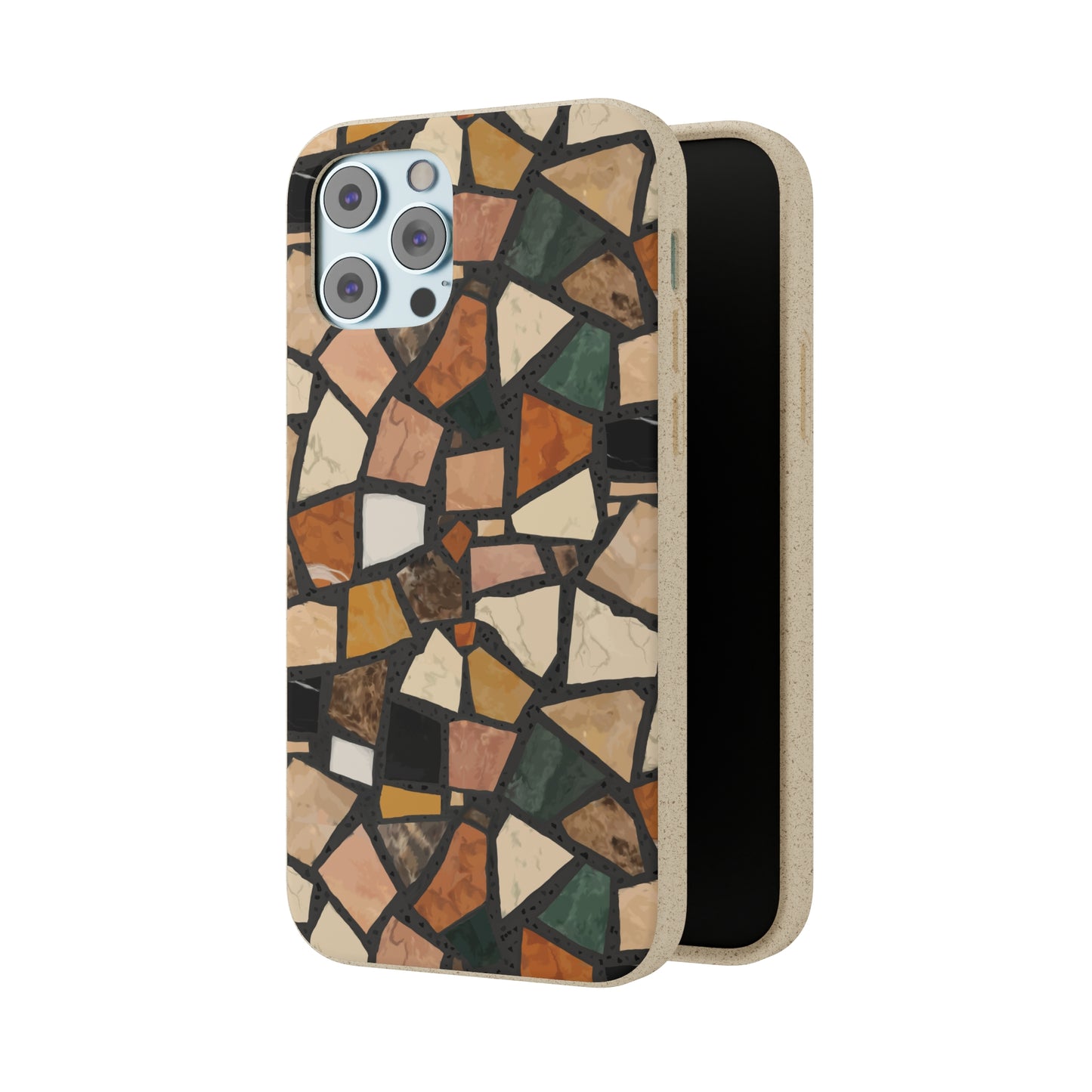 Dolce Terrazzo Biodegradable Phone Case, black