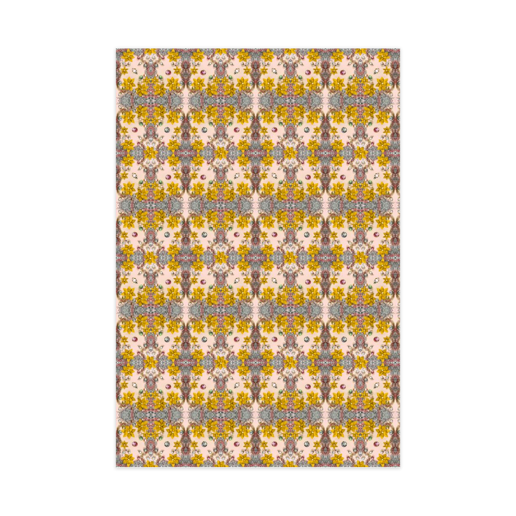 Holiday TV Special Wrapping Paper, Large Roll, yellow & blush